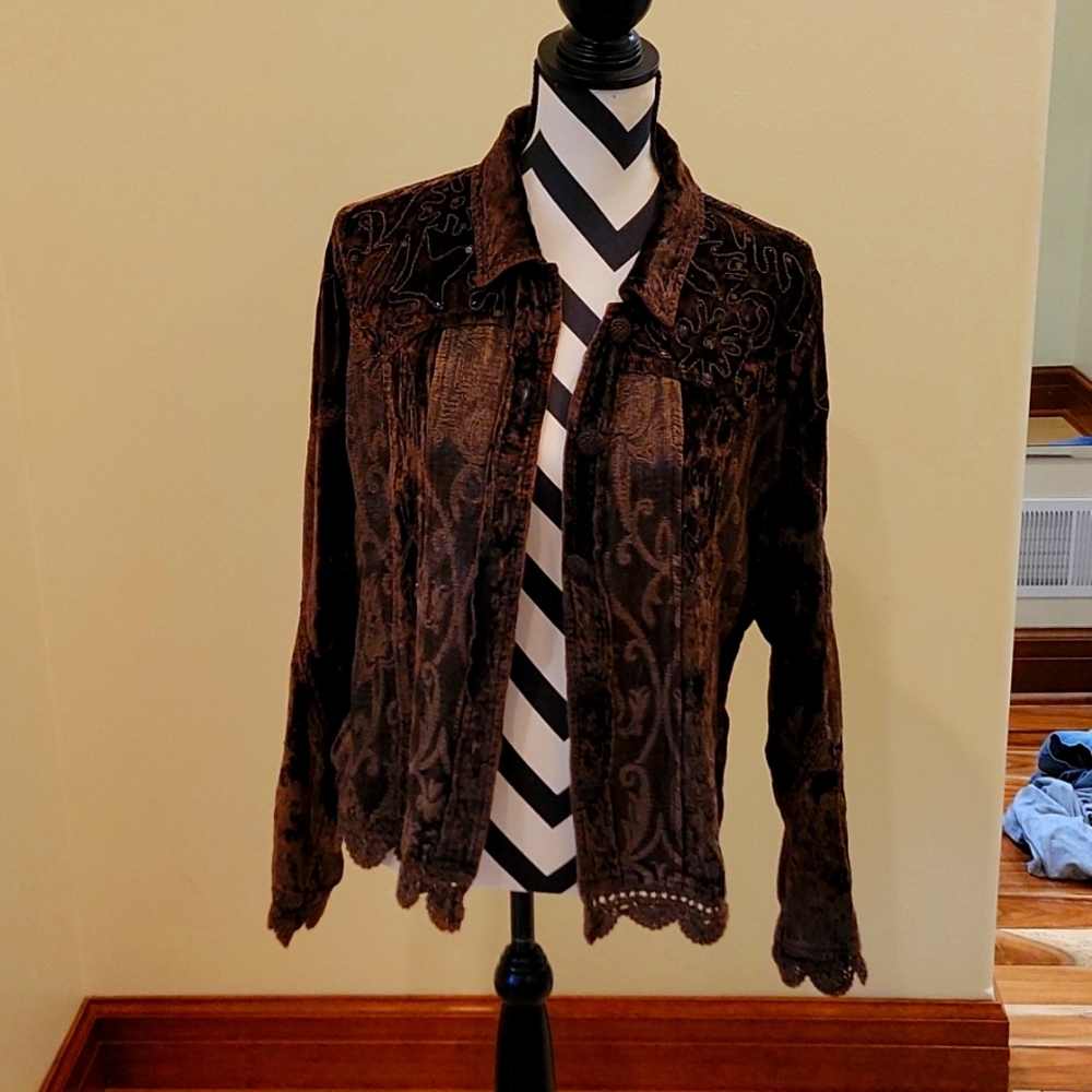 Brown jacket top